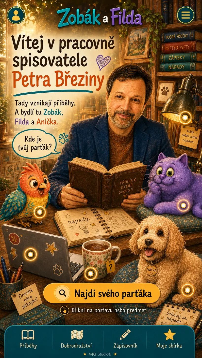 Vítej v pracovně spisovatele Petra Březiny